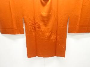 未使用品　ドロンワーク　檜扇に草花模様絵羽道行コート